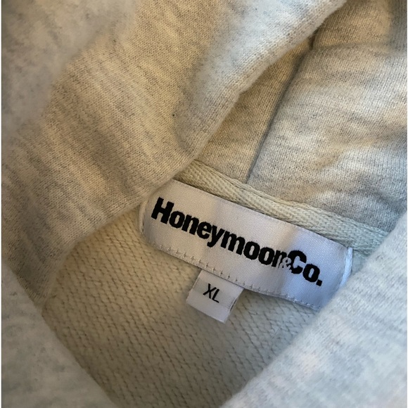 Grey oversized hoodie - blue print on the front - barely worn - Picture 4 of 4